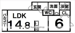 クレストⅠ【1階】の間取り